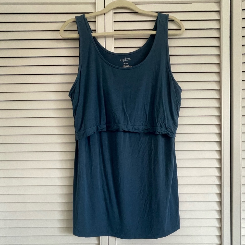 a:glow Nursing Deep Blue Top